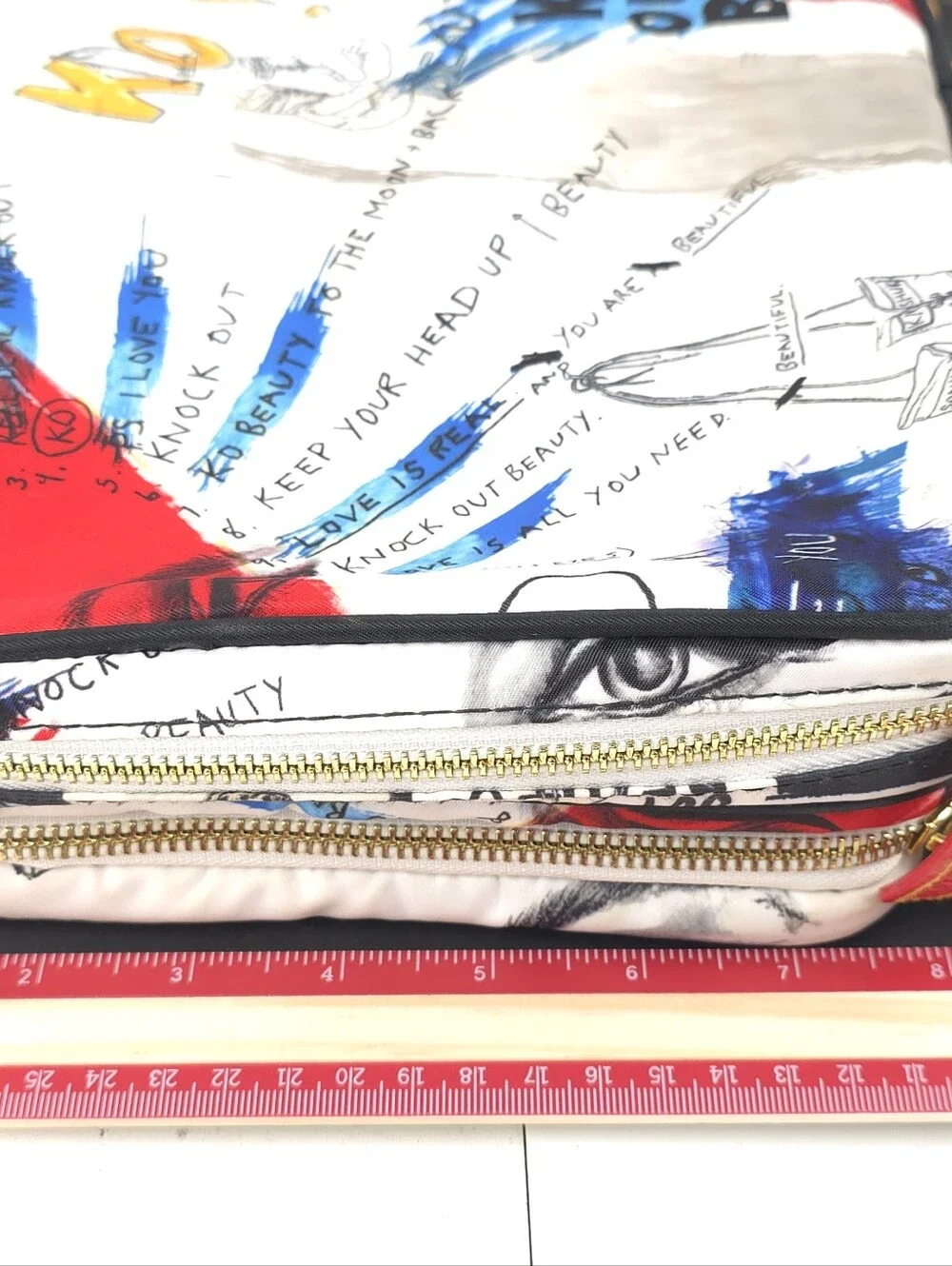 Sonia Kashuk Knockout Beauty Makeup Bag Cosmetic Case Travel Organizer Graffiti.